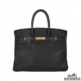 Hermes Birkin 35 cm Black togo leather handbag Hermes Birkin 35 cm Black togo leather handbag